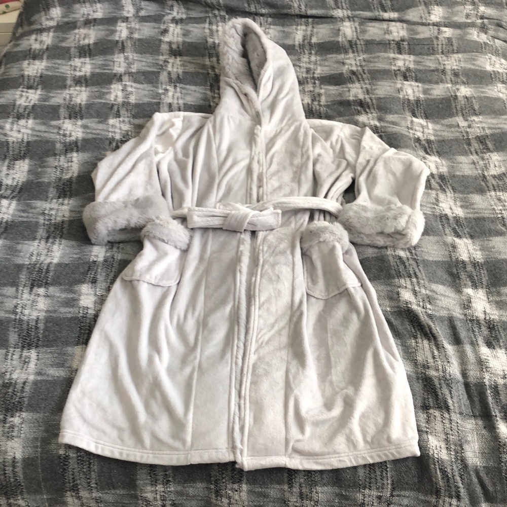 Pottery Barn Fur lined Robe-NWOT